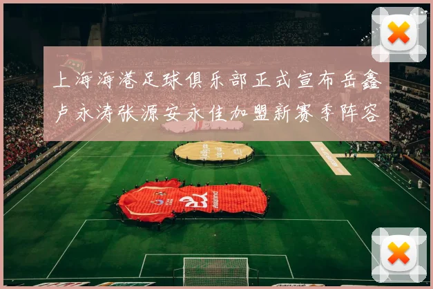 上海海港足球俱乐部正式宣布岳鑫卢永涛张源安永佳加盟新赛季阵容更新